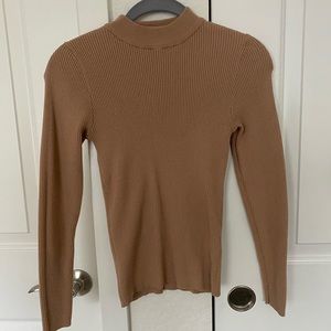 Buckle Mock Neck Long Sleeve Sweater